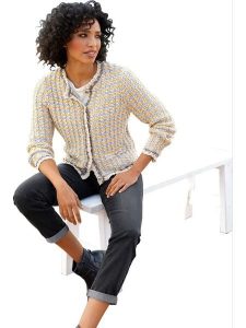 Heine Kardigan w kolorze beżowym rozmiar: 48. Brązowe kardigany Heine. Za 78,47 zł.