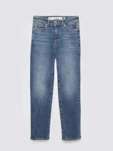 Jeansy damskie z krótką nogawką niebieskie Adela Cropped 296. Niebieskie rurki Big Star, z denimu. Za 299,99 zł.