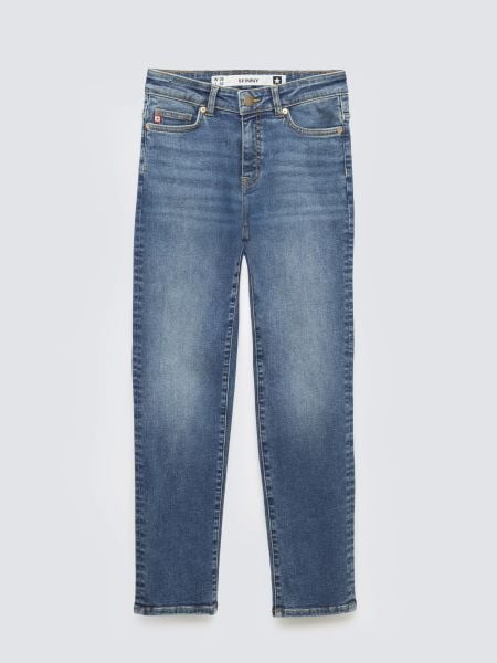 Jeansy damskie z krótką nogawką niebieskie Adela Cropped 296. Niebieskie jeansy Big Star, z denimu. Za 299,99 zł.