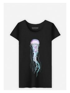 WOOOP Koszulka "Space Jelly" w kolorze czarnym rozmiar: XXL. Czarne bluzki Wooop, xxl, bez wzorów, z bawełny, bez kołnierzyka, bez ramiączek. Za 56,99 zł.