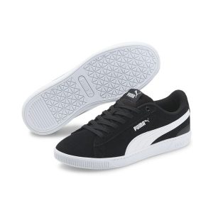 Buty do chodzenia damskie Vikky v3 Puma. Białe buty sportowe Puma, bez wzorów, z gumy, bez zapięcia, trekkingowe. Za 269,99 zł.