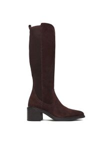Lasocki Kozaki CEO-WS13657-02 Brązowy. Brązowe kozaki Lasocki, bez wzorów, bez obcasa, na słupku, bez zapięcia. Za 349,99 zł.
