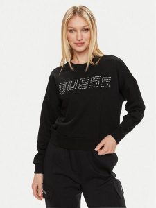 Guess Bluza Skylar V4GQ07 K8802 Czarny Relaxed Fit. Czarne bluzy Guess, xs, z aplikacjami, z bawełny, bez kaptura. Za 379,99 zł.
