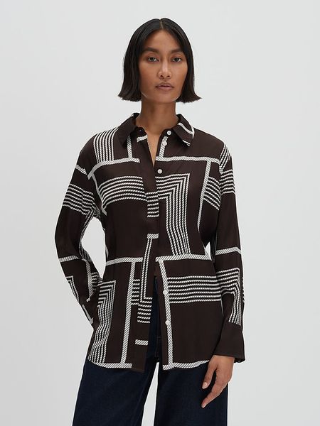 Someday Bluzka w kolorze brązowo-białym rozmiar: 42. Białe bluzki someday., bez wzorów, z wiskozy, bez kołnierzyka, bez ramiączek. Za 195,99 zł.