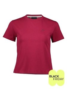 ESPRIT Koszulka w kolorze ciemnofioletowym rozmiar: L. Różowe bluzki ESPRIT, l, bez wzorów, z bawełny, bez kołnierzyka, bez ramiączek. Za 41,59 zł.