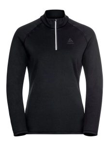 Odlo Bluza polarowa "Besso" w kolorze czarnym rozmiar: S. Czarne bluzy ODLO, s, bez wzorów, z materiału, bez kaptura. Za 171,28 zł.