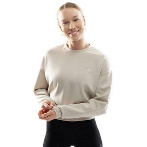 Bluza treningowa crop top dla kobiet Fitness Siroko Ignite. Brązowe bluzy SIROKO, xs, bez wzorów, z materiału, bez kaptura. Za 169,00 zł.