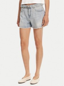 TWINSET Szorty jeansowe 251TT2262 Niebieski jasny Slim Fit. Niebieskie szorty Twinset, bez wzorów, z bawełny. Za 379,99 zł.
