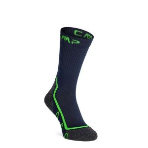 Skarpety turystyczne CMP Trekking Sock Poly Mid. Niebieskie skarpetki CMP, bez wzorów. Za 47,99 zł.