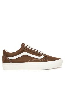 Vans Tenisówki Old Skool VN000D7ZCHS1 Brązowy. Brązowe trampki Vans, bez wzorów, ze skóry, bez zapięcia. Za 319,99 zł.