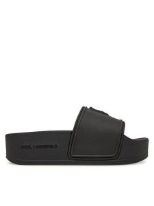 KARL LAGERFELD Klapki Kondo Maxi KL80819M Czarny. Czarne klapki KARL LAGERFELD, bez wzorów, z tworzywa sztucznego, bez obcasa. Za 289,99 zł.