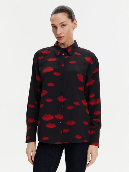 Morgan Koszula 251-CKISS.F Czarny Regular Fit. Czarne koszule Morgan, bez wzorów, z syntetyku, bez kołnierzyka, bez ramiączek. Za 199,99 zł.