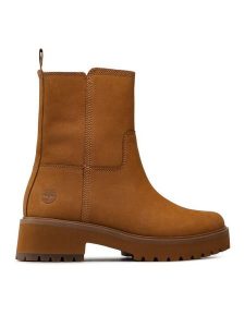 Timberland Botki Carnaby Cool Wrm Pull On Wr TB0A5VR8231 Brązowy. Brązowe botki Timberland, bez wzorów, z nubiku, bez obcasa, na płaskiej podeszwie, bez zapięcia. Za 549,99 zł.