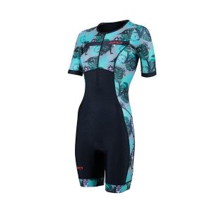 Kombinezon triathlonowy damski ZONE3 Activate+ Trisuit. Czarne kombinezony ZONE3, l, bez wzorów, sportowe, bez kołnierzyka, bez ramiączek. Za 499,99 zł.