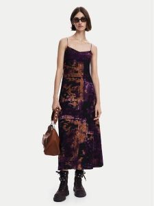 Desigual Sukienka codzienna Rosy 24WWVK15 Kolorowy Slim Fit. Kombinezony Desigual, na co dzień, m, bez wzorów, z syntetyku, bez kołnierzyka, bez ramiączek, proste. Za 489,99 zł.
