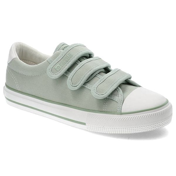 Zielone Trampki Big Star Damskie Wygodne Obuwie. Zielone trampki Big Star, bez wzorów, bez zapięcia. Za 119,00 zł.