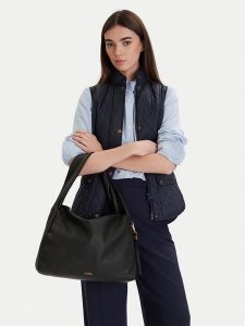 Tommy Hilfiger Torebka City Leather Hobo AW0AW18285 Czarny. Czarne torebki klasyczne TOMMY HILFIGER, bez wzorów, ze skóry, bez dodatków. Za 677,99 zł.