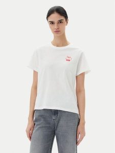 JDY T-Shirt Daisy 15348400 Biały Regular Fit. Białe t-shirty JDY, l, bez wzorów, z bawełny, bez kołnierzyka, bez ramiączek. Za 49,99 zł.