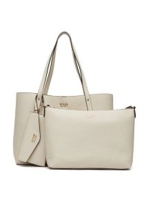 Guess Torebka HWPG96 48230 Écru. Torebki klasyczne Guess, z aplikacjami, ze skóry, bez dodatków. Za 449,99 zł.