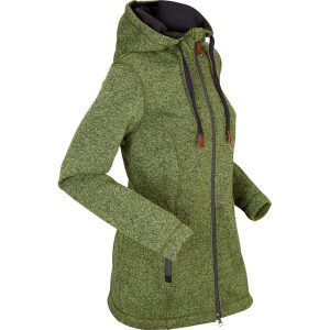 Bluza rozpinana z polaru, z kapturem. Niebieskie bluzy bonprix, bez wzorów, z polaru, z kapturem. Za 169,99 zł.