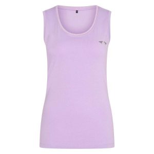 Damski tank top HV Polo Classic. Fioletowe topy HV POLO, bez wzorów, eleganckie, bez kołnierzyka, bez ramiączek. Za 191,00 zł.