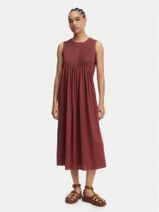 Weekend Max Mara Sukienka codzienna Ricordo 2615621022 Bordowy Regular Fit. Czerwone sukienki Weekend Max Mara, na co dzień, m, bez wzorów, z bawełny, bez kołnierzyka, bez ramiączek, proste. Za 602,99 zł.