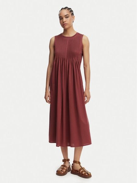Weekend Max Mara Sukienka codzienna Ricordo 2615621022 Bordowy Regular Fit. Czerwone sukienki Weekend Max Mara, na co dzień, xl, bez wzorów, z bawełny, bez kołnierzyka, bez ramiączek, proste. Za 602,99 zł.