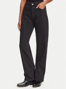 HUGO Jeansy Elyah 50520606 Czarny Straight Fit. Czarne jeansy Hugo, bez wzorów, z bawełny. Za 449,99 zł.