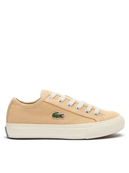 Lacoste Tenisówki Backourt 747CFA0006 Brązowy. Brązowe trampki Lacoste, bez wzorów, z materiału, bez zapięcia. Za 259,99 zł.