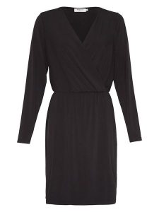 MOSS COPENHAGEN Sukienka "Jaqueline" w kolorze czarnym rozmiar: S/M. Czarne sukienki Moss Copenhagen, m, bez wzorów, bez kołnierzyka, bez ramiączek, mini. Za 79,03 zł.