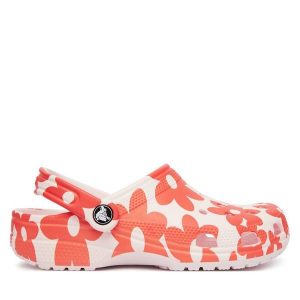 Klapki Crocs. Czerwone klapki Crocs, bez wzorów, bez obcasa. Za 259,99 zł.