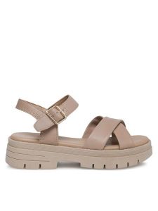 Lasocki Sandały CEO-WB-LINA-23 Beżowy. Brązowe sandały Lasocki, bez wzorów, ze skóry, bez obcasa, na płaskiej podeszwie, bez zapięcia. Za 169,99 zł.