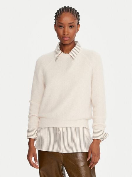 Marella Sweter Digione 2523366414 Écru Regular Fit. Białe swetry klasyczne Marella, m, z wełny, bez kołnierzyka. Za 589,99 zł.