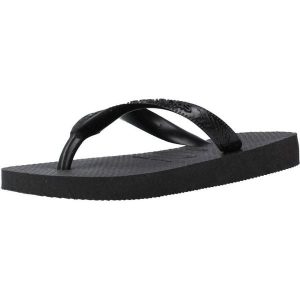 Klapki Havaianas Model 4000029 Kolor Czarny. Czarne klapki Havaianas, bez wzorów, z gumy, bez obcasa. Za 81,70 zł.