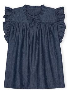 CARE BY ME Top "Joy" w kolorze granatowym rozmiar: L. Niebieskie topy CARE BY ME, l, bez wzorów, z bawełny, bez kołnierzyka, bez ramiączek. Za 169,95 zł.