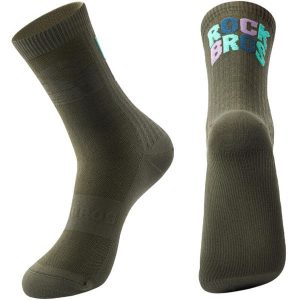 Skarpetki rowerowe kolarskie antybakteryjne Rockbros RB4900 unisex. Brązowe skarpetki ROCKBROS, bez wzorów. Za 29,90 zł.