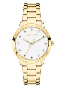 Tamaris Zegarek kwarcowy w kolorze złoto-białym rozmiar: onesize. Białe, analogowe zegarki Tamaris. Za 173,99 zł.