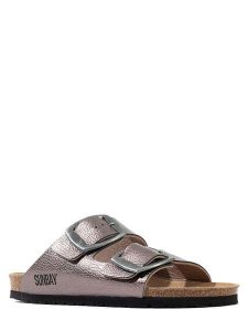 Sunbay Klapki "Calen" w kolorze jasnoróżowym rozmiar: 36. Różowe klapki Sunbay, bez wzorów, z otwartym noskiem, bez obcasa. Za 139,95 zł.