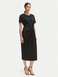 Rinascimento Sukienka koktajlowa CFC0127457003 Czarny Regular Fit. Czarne kombinezony Rinascimento, m, bez wzorów, z syntetyku, wizytowe, bez kołnierzyka, bez ramiączek. Za 449,99 zł.