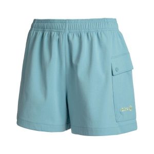 Damskie podstawowe spodnie sportowe BLIMEA W. Niebieskie szorty Izas, bez wzorów, z nylonu, sportowe. Za 226,04 zł.