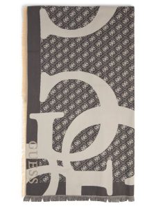 GUESS Damski tkany szalik Kobiety czarny wzorzysty, ONE SIZE. Czarne szaliki Guess, z aplikacjami, z tkaniny. Za 279,95 zł.