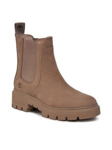 Timberland Sztyblety Cortina Valley Chelsea TB0A41EW9291 Beżowy. Brązowe botki Timberland, bez wzorów, z nubiku, bez obcasa, na płaskiej podeszwie, bez zapięcia. Za 559,99 zł.