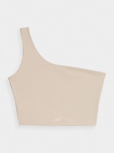 4F Top w kolorze beżowym rozmiar: XL. Brązowe topy 4f, xl, bez wzorów, bez kołnierzyka, bez ramiączek. Za 30,71 zł.