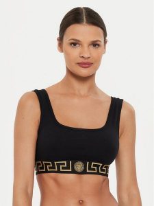 Versace Biustonosz top 1013323 1A10011 Czarny. Czarne biustonosze Versace, bez wzorów, z bawełny. Za 289,99 zł.