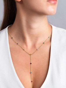 Heliophilia Pozłacany naszyjnik z elementami ozdobnymi - dł. 43 cm rozmiar: onesize. Żółte naszyjniki Heliophilia, metalowe. Za 81,95 zł.