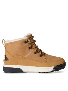 The North Face Botki Sierra Mid Lace Wp NF0A4T3XKOM Brązowy. Brązowe botki The North Face, bez wzorów, z nubiku, bez obcasa, na płaskiej podeszwie, bez zapięcia. Za 589,99 zł.