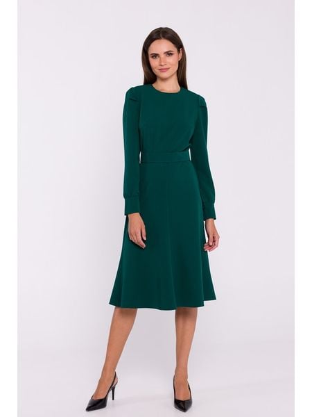 Stylove Sukienka w kolorze ciemnozielonym rozmiar: M. Zielone sukienki Stylove, m, bez wzorów, bez kołnierzyka, bez ramiączek, midi. Za 197,17 zł.