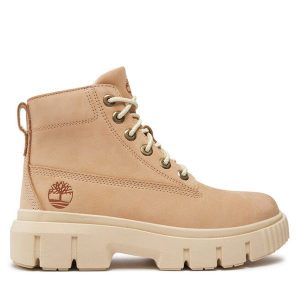 Trapery Timberland. Brązowe buty zimowe Timberland, bez obcasa, bez zapięcia. Za 519,99 zł.