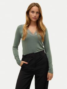 Vero Moda Bluzka Rosa 10298832 Zielony Regular Fit. Zielone bluzki Vero Moda, xl, bez wzorów, z wiskozy, bez kołnierzyka, bez ramiączek. Za 89,99 zł.