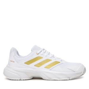Buty do tenisa adidas. Białe buty sportowe ADIDAS, bez wzorów, bez zapięcia, tenisowe. Za 399,99 zł.
